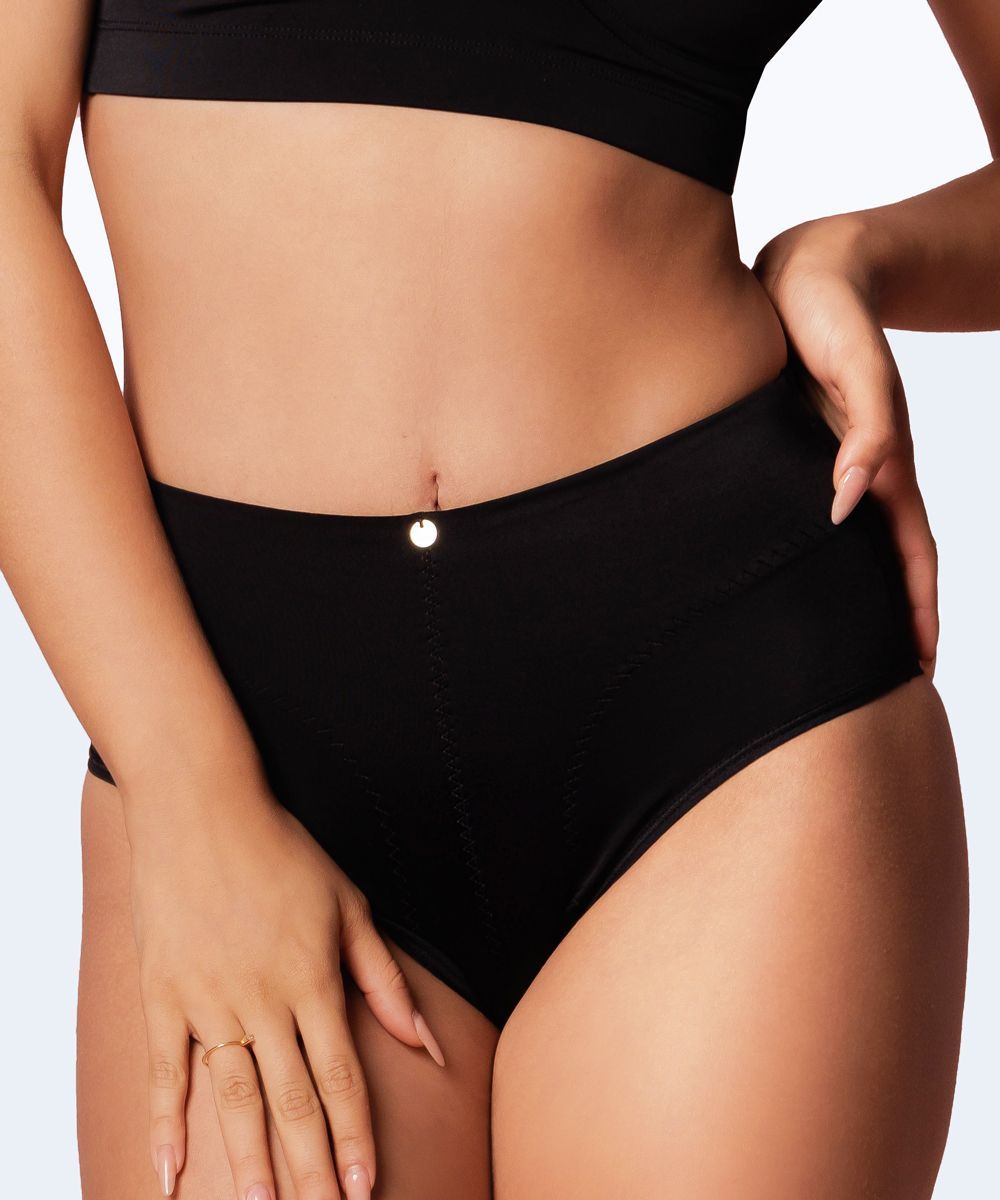 Calcinha Modeladora com Cós Duplo (Body Control) - THAIS FERREIRA
